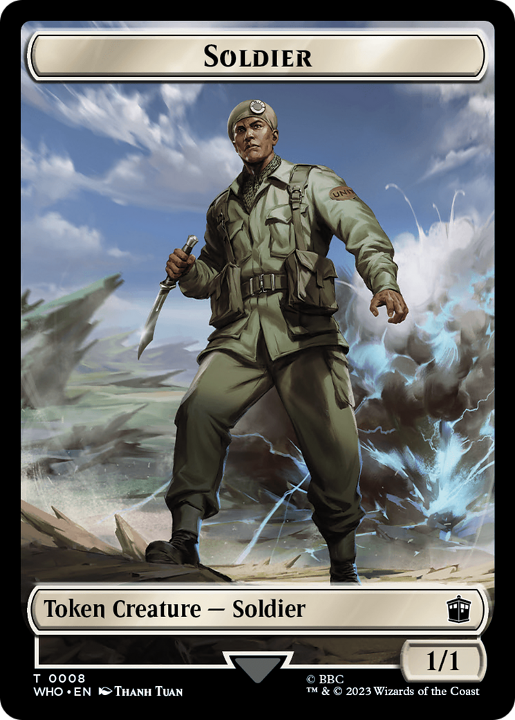Soldier // Food (0025) Double-Sided Token [Doctor Who Tokens] | Jomio and Rueliete's Cards and Comics