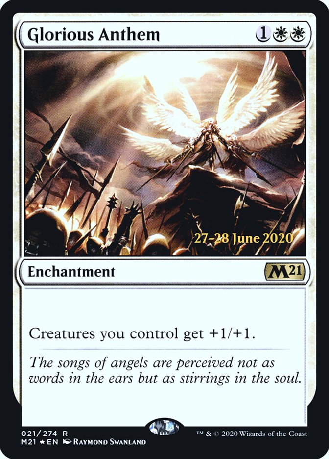 Glorious Anthem [Core Set 2021 Prerelease Promos] | Jomio and Rueliete's Cards and Comics