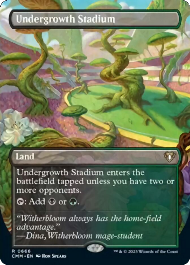 Undergrowth Stadium (Borderless Alternate Art) [Commander Masters] | Jomio and Rueliete's Cards and Comics