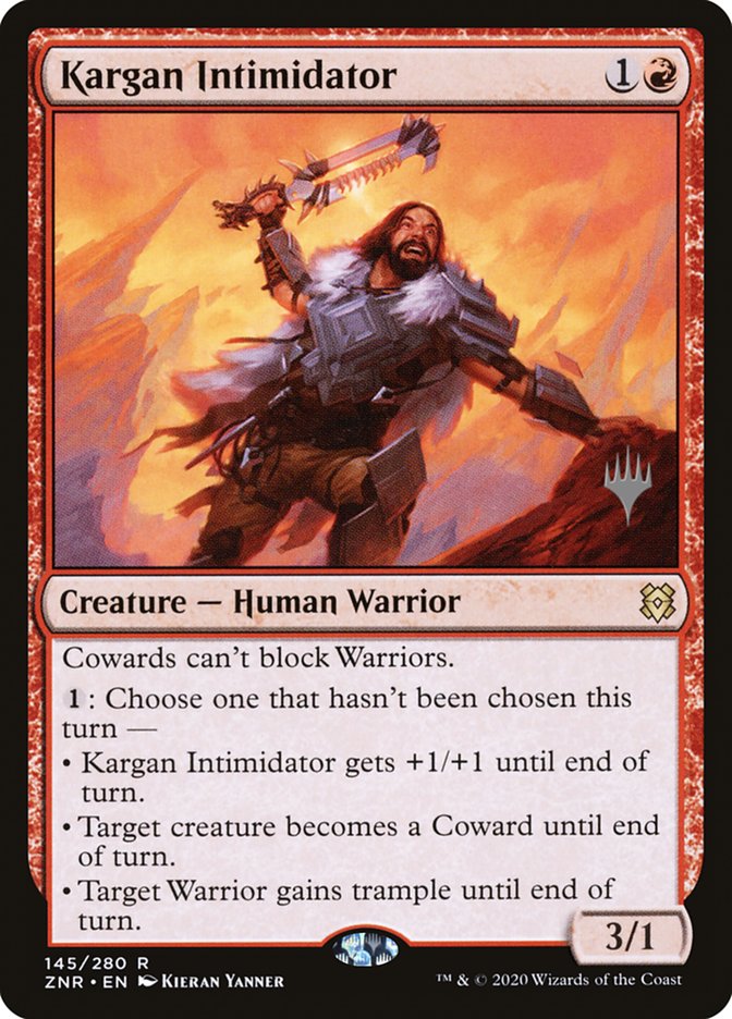 Kargan Intimidator (Promo Pack) [Zendikar Rising Promos] | Jomio and Rueliete's Cards and Comics