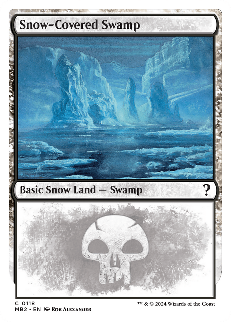 Snow-Covered Swamp (White Border) [Mystery Booster 2] | Jomio and Rueliete's Cards and Comics