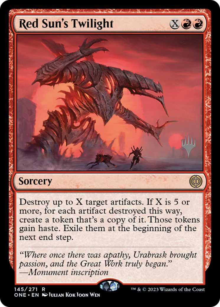Red Sun's Twilight (Promo Pack) [Phyrexia: All Will Be One Promos] | Jomio and Rueliete's Cards and Comics