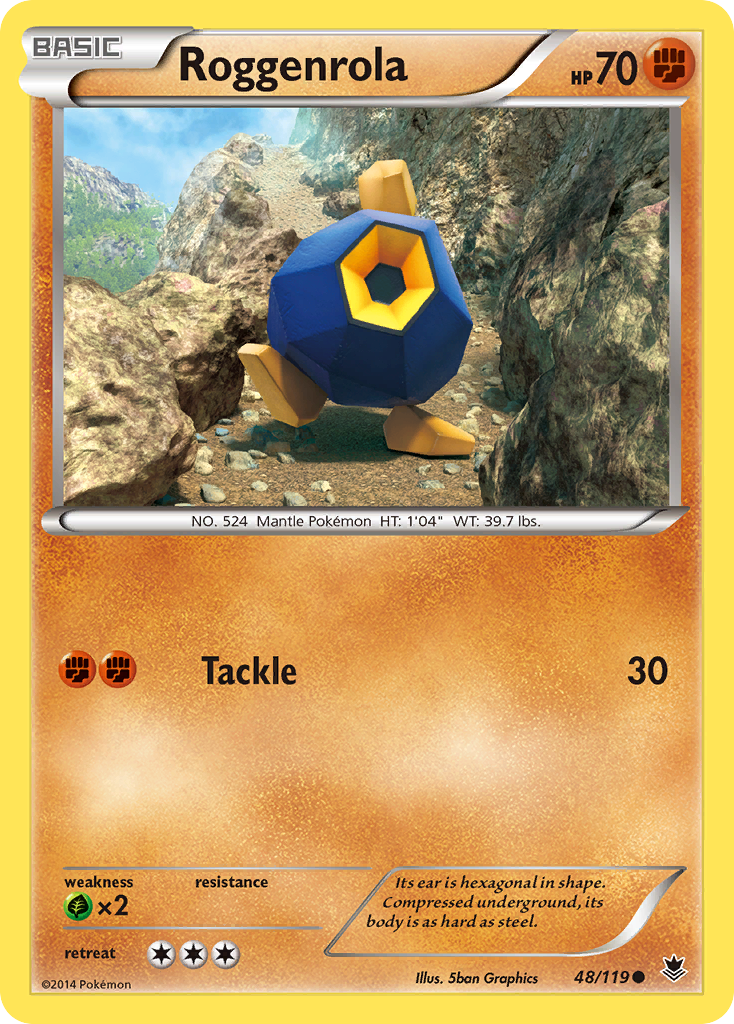 Roggenrola (48/119) [XY: Phantom Forces] | Jomio and Rueliete's Cards and Comics