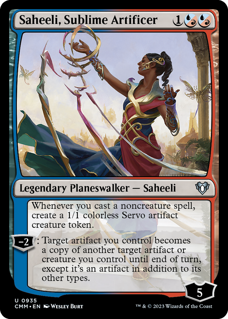 Saheeli, Sublime Artificer [Commander Masters] | Jomio and Rueliete's Cards and Comics