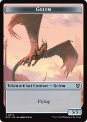 Construct // Golem (0013) Double-Sided Token [Aetherdrift Commander Tokens] | Jomio and Rueliete's Cards and Comics