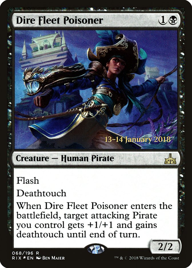 Dire Fleet Poisoner [Rivals of Ixalan Prerelease Promos] | Jomio and Rueliete's Cards and Comics