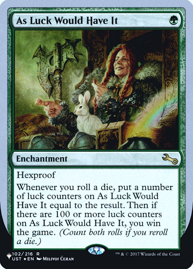 As Luck Would Have It (Unfinity Foil Edition) [The List] | Jomio and Rueliete's Cards and Comics