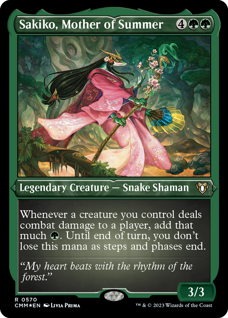 Sakiko, Mother of Summer (Foil Etched) [Commander Masters] | Jomio and Rueliete's Cards and Comics