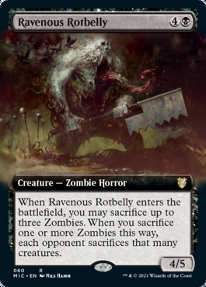 Ravenous Rotbelly (Extended Art) [Innistrad: Midnight Hunt Commander] | Jomio and Rueliete's Cards and Comics