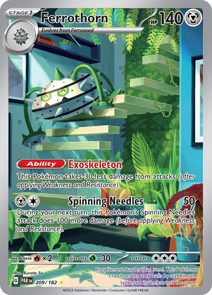 Ferrothorn (209/182) [Scarlet & Violet: Paradox Rift] | Jomio and Rueliete's Cards and Comics