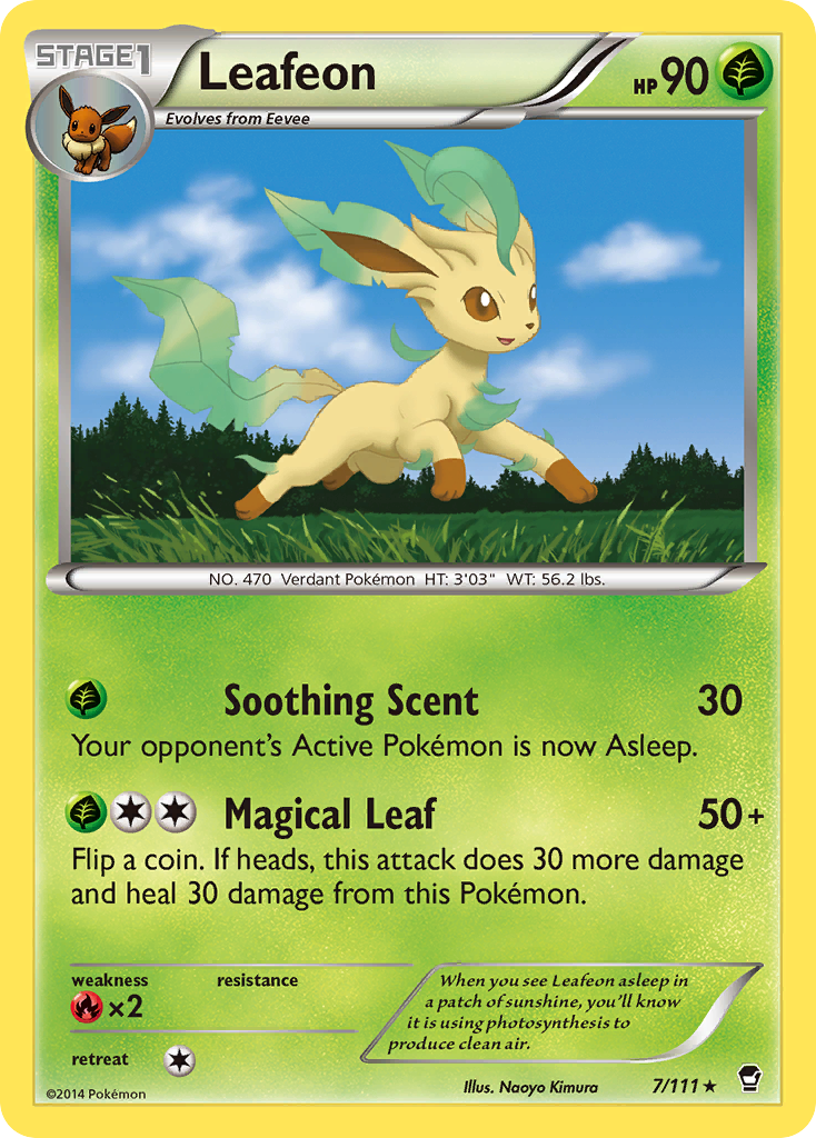 Leafeon (7/111) [XY: Furious Fists] | Jomio and Rueliete's Cards and Comics