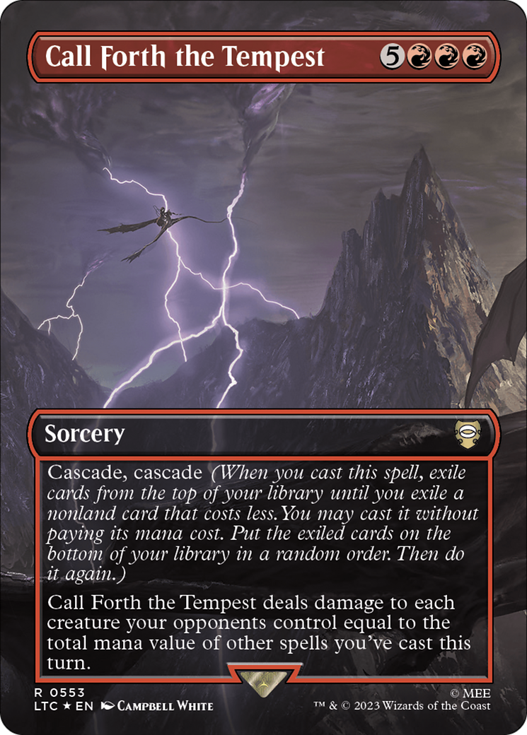 Call Forth the Tempest (Borderless) (Surge Foil) [The Lord of the Rings: Tales of Middle-Earth Commander] | Jomio and Rueliete's Cards and Comics