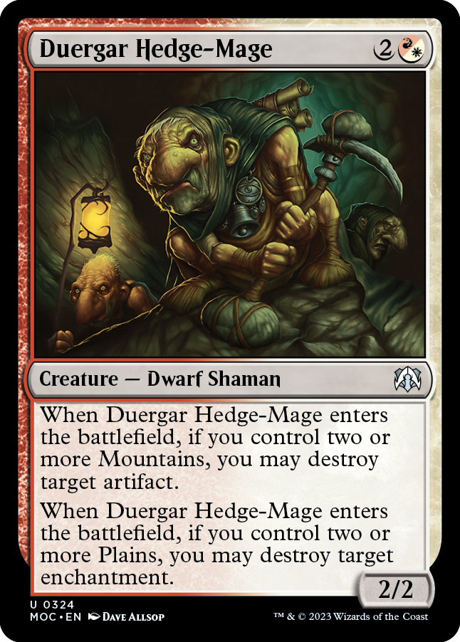 Duergar Hedge-Mage [March of the Machine Commander] | Jomio and Rueliete's Cards and Comics