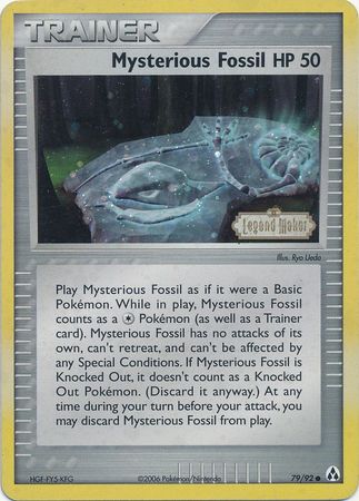 Mysterious Fossil (79/92) (Stamped) [EX: Legend Maker] | Jomio and Rueliete's Cards and Comics
