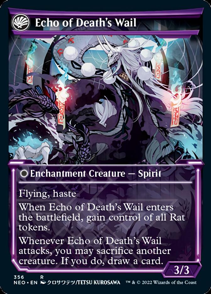 Tribute to Horobi // Echo of Death's Wail (Showcase Soft Glow) [Kamigawa: Neon Dynasty] | Jomio and Rueliete's Cards and Comics