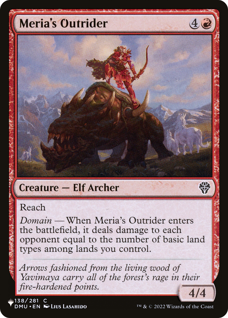 Meria's Outrider [The List] | Jomio and Rueliete's Cards and Comics