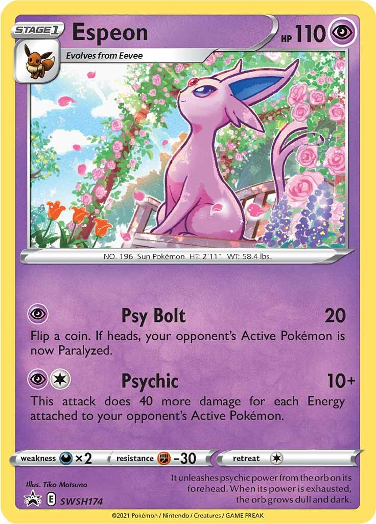 Espeon (SWSH174) [Sword & Shield: Black Star Promos] | Jomio and Rueliete's Cards and Comics