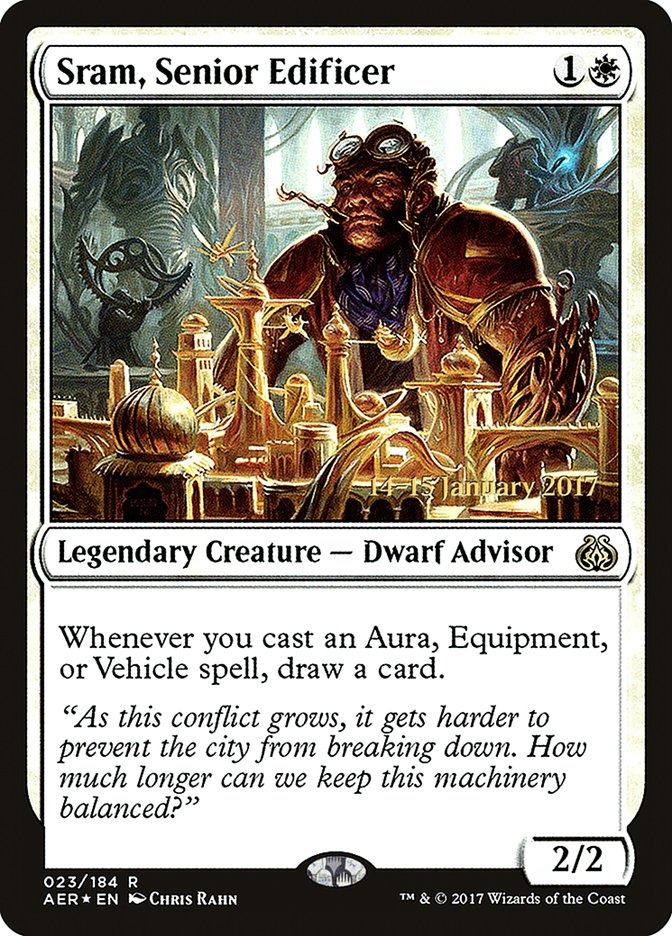 Sram, Senior Edificer [Aether Revolt Prerelease Promos] | Jomio and Rueliete's Cards and Comics