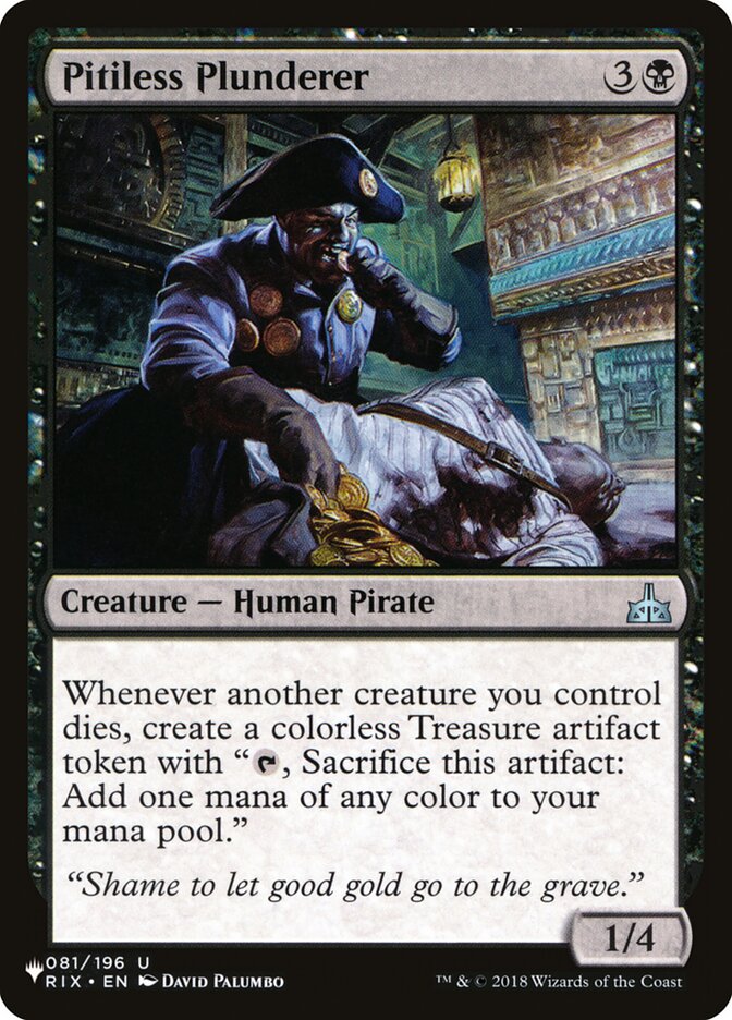 Pitiless Plunderer [The List] | Jomio and Rueliete's Cards and Comics