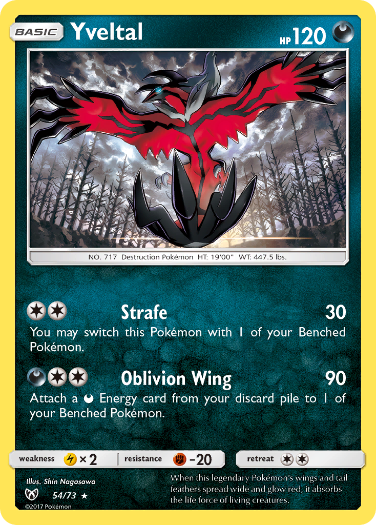 Yveltal (54/73) [Sun & Moon: Shining Legends] | Jomio and Rueliete's Cards and Comics