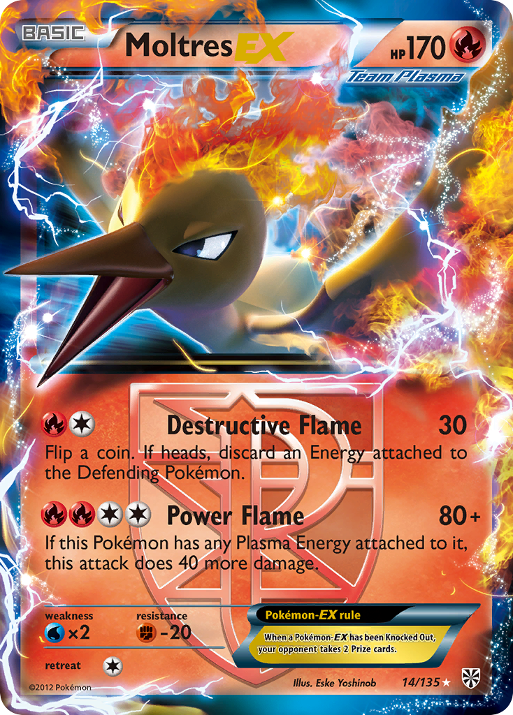 Moltres EX (14/135) [Black & White: Plasma Storm] | Jomio and Rueliete's Cards and Comics