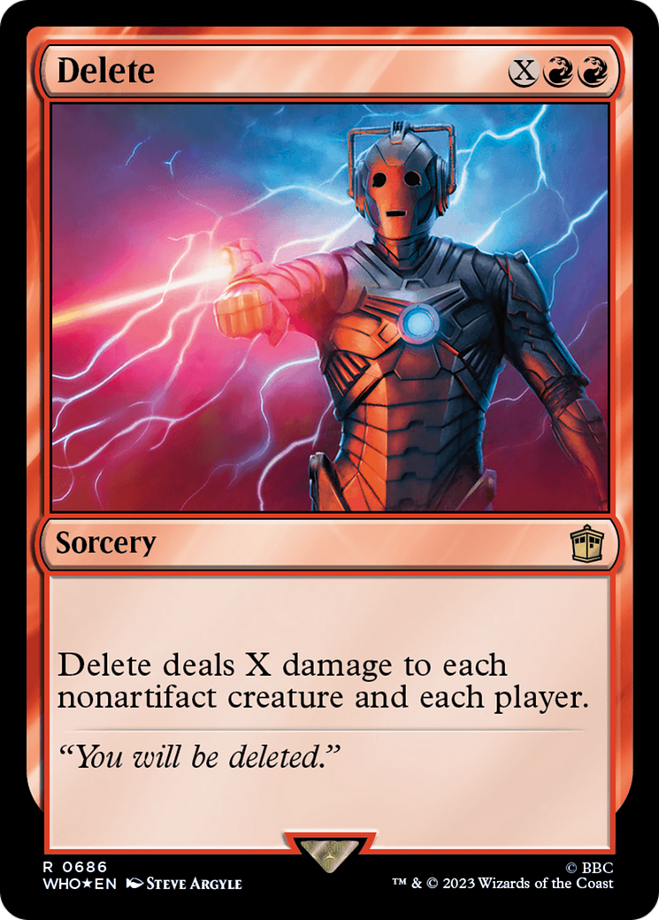 Delete (Surge Foil) [Doctor Who] | Jomio and Rueliete's Cards and Comics