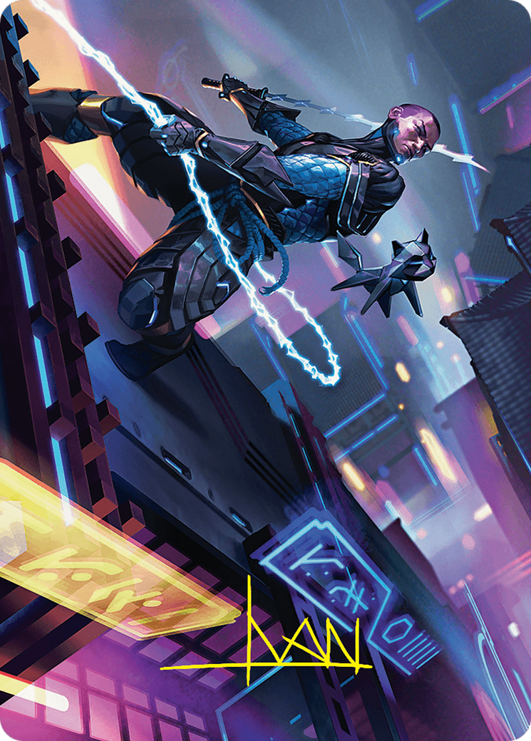 Kaito, Cunning Infiltrator Art Card (51/54) (Gold-Stamped Signature) [Foundations Art Series] | Jomio and Rueliete's Cards and Comics