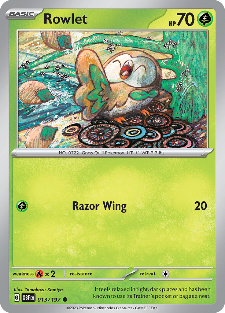 Rowlet (013/197) [Scarlet & Violet: Obsidian Flames] | Jomio and Rueliete's Cards and Comics