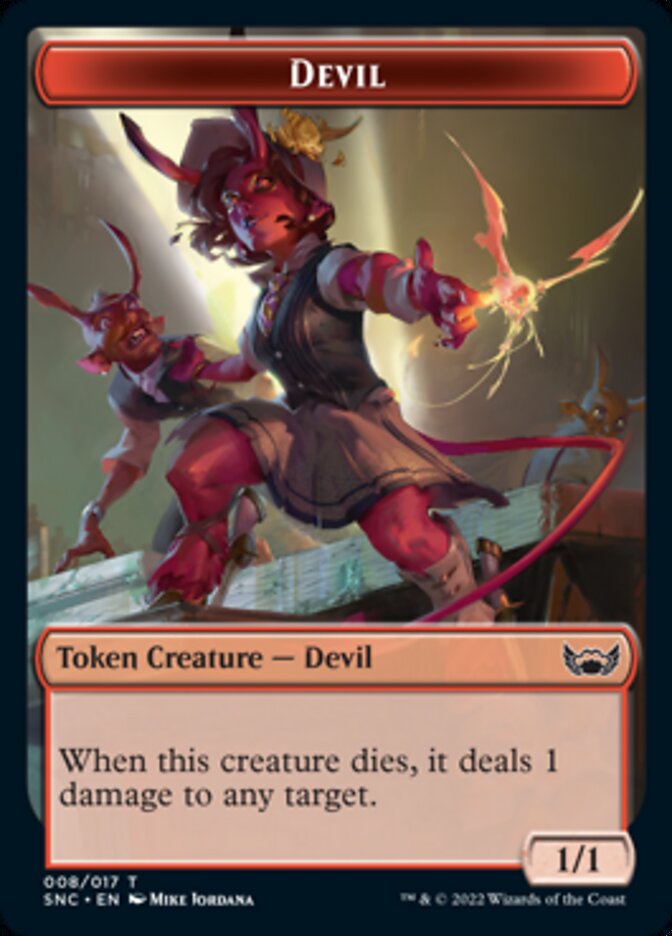 Devil // Spirit Double-Sided Token [Streets of New Capenna Tokens] | Jomio and Rueliete's Cards and Comics