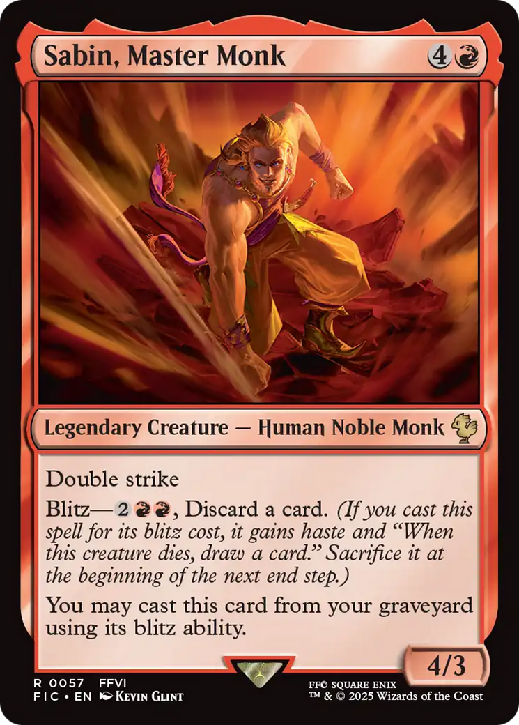 Sabin, Master Monk [FINAL FANTASY Commander] | Jomio and Rueliete's Cards and Comics