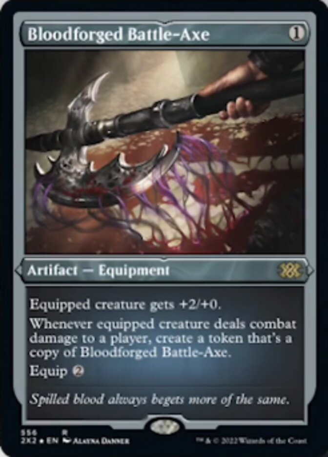 Bloodforged Battle-Axe (Foil Etched) [Double Masters 2022] | Jomio and Rueliete's Cards and Comics