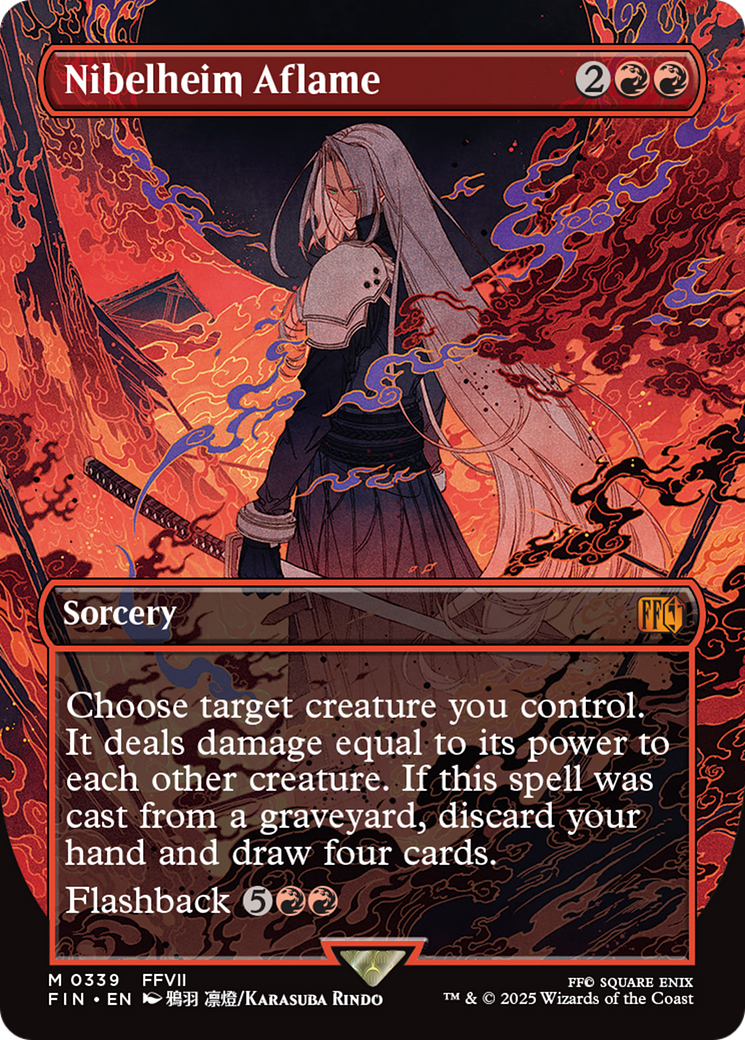Nibelheim Aflame (Borderless) [FINAL FANTASY] | Jomio and Rueliete's Cards and Comics