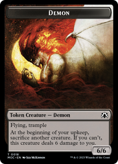 Angel (3) // Demon Double-Sided Token [March of the Machine Commander Tokens] | Jomio and Rueliete's Cards and Comics