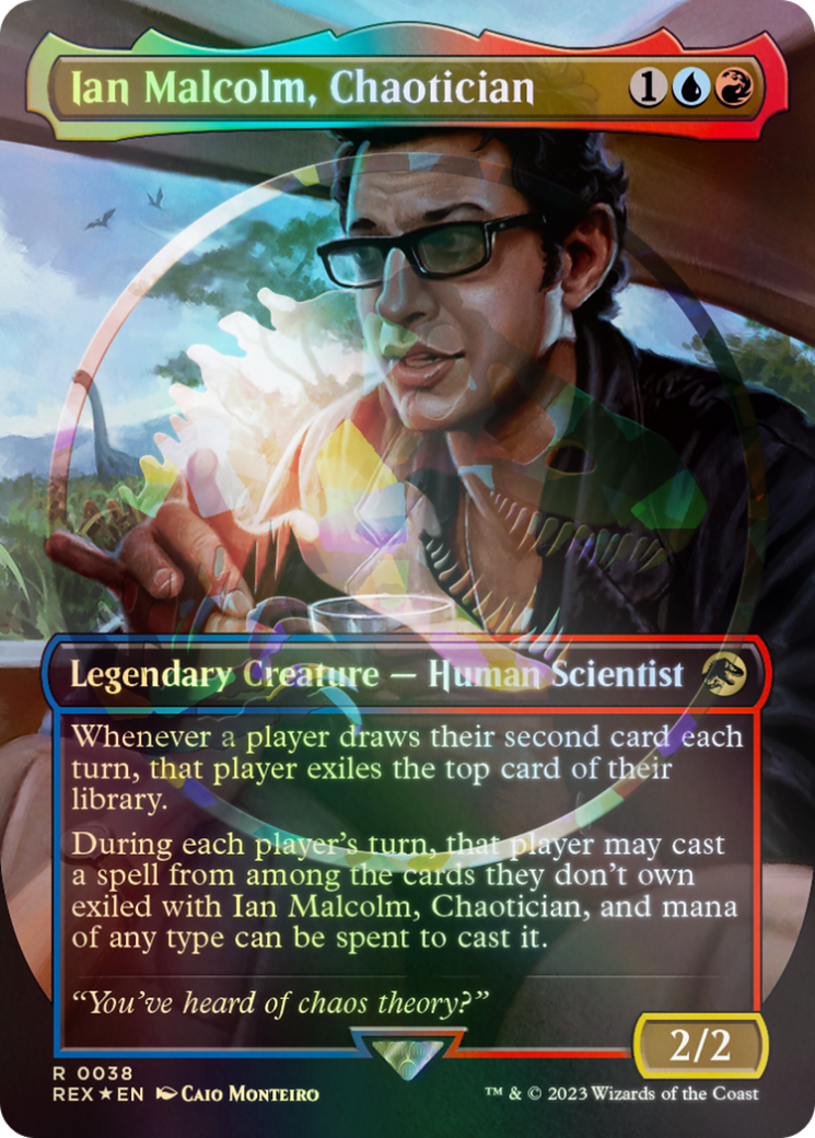 Ian Malcolm, Chaotician (Emblem) (Borderless) [Jurassic World Collection Tokens] | Jomio and Rueliete's Cards and Comics
