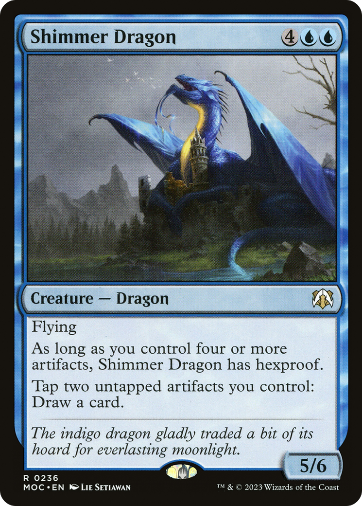 Shimmer Dragon [March of the Machine Commander] | Jomio and Rueliete's Cards and Comics