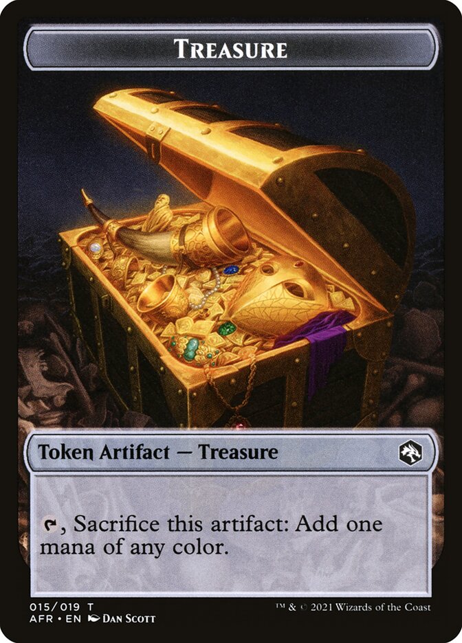 Wolf (014) // Treasure (015) Double-Sided Token [Challenger Decks 2022 Tokens] | Jomio and Rueliete's Cards and Comics