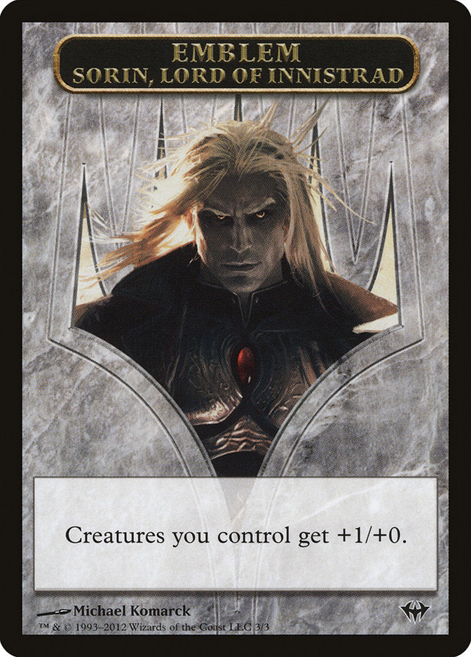 Sorin, Lord of Innistrad Emblem [Dark Ascension Tokens] | Jomio and Rueliete's Cards and Comics