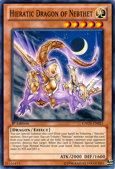 Hieratic Dragon of Nebthet [GAOV-EN021] Common | Jomio and Rueliete's Cards and Comics