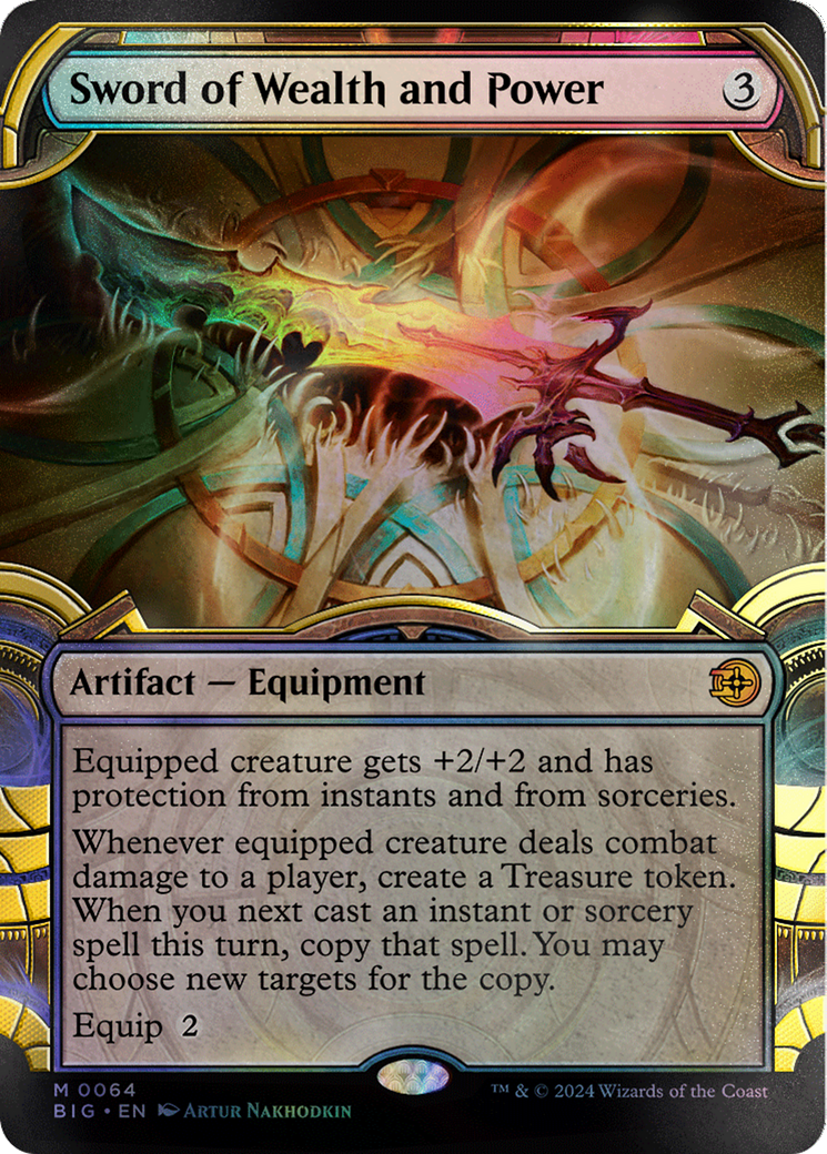 Sword of Wealth and Power (Showcase) (Raised Foil) [Outlaws of Thunder Junction: The Big Score] | Jomio and Rueliete's Cards and Comics