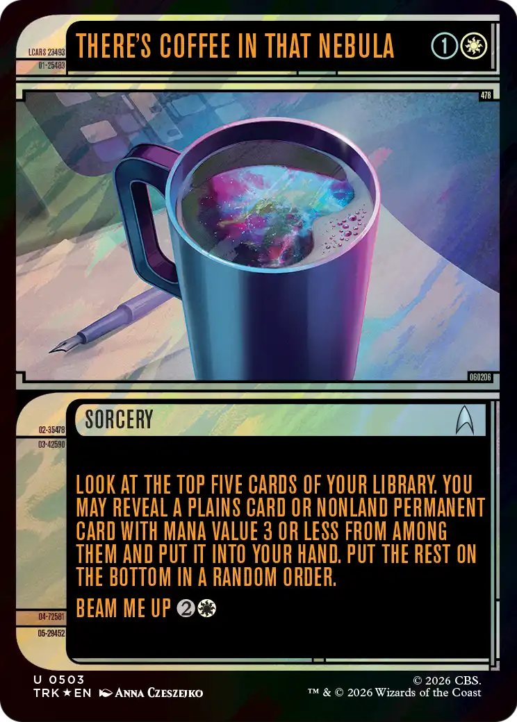 There's Coffee in that Nebula (Showcase) (Surge Foil) [Star Trek] | Jomio and Rueliete's Cards and Comics