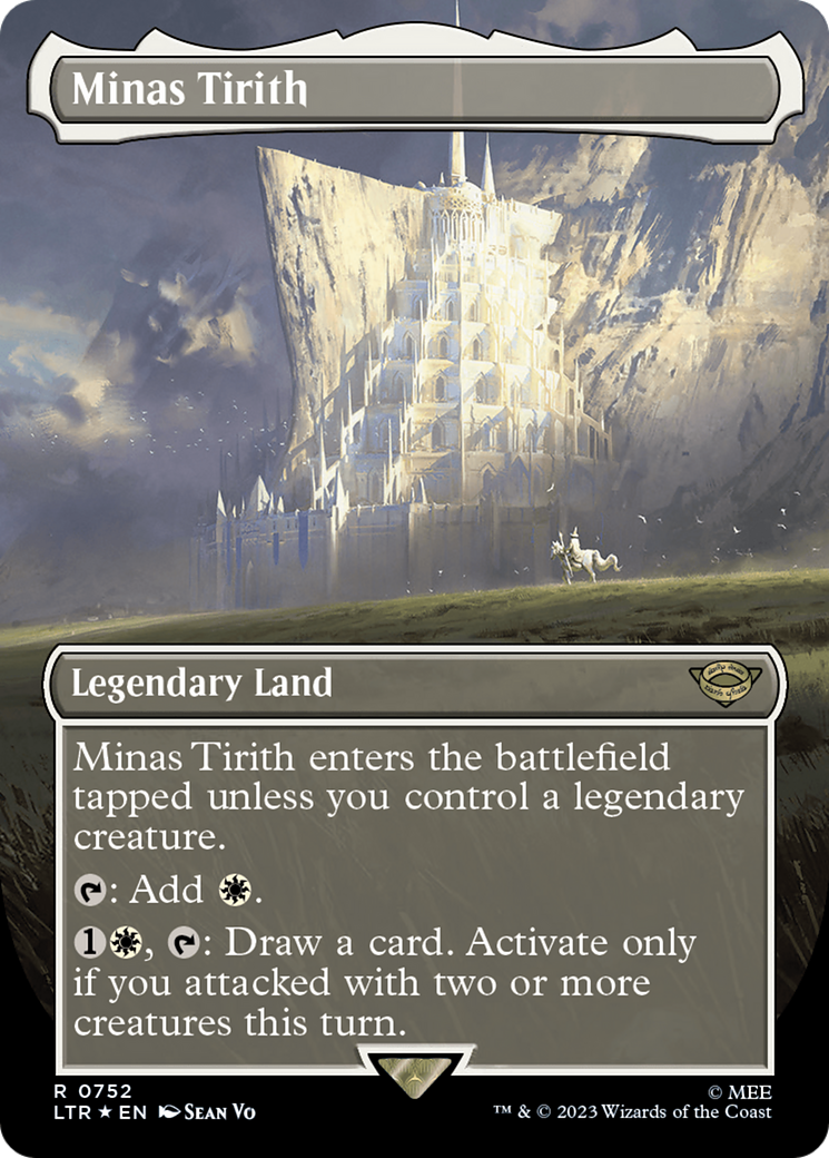 Minas Tirith (Borderless) (Surge Foil) [The Lord of the Rings: Tales of Middle-Earth] | Jomio and Rueliete's Cards and Comics