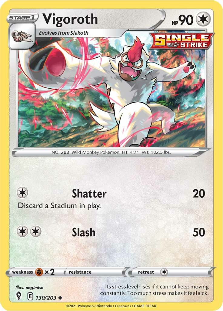 Vigoroth (130/203) [Sword & Shield: Evolving Skies] | Jomio and Rueliete's Cards and Comics