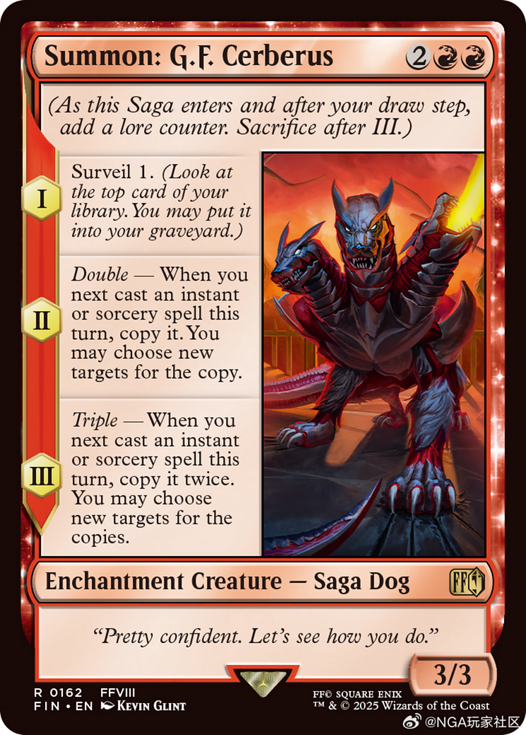 Summon: G.F. Cerberus [FINAL FANTASY] | Jomio and Rueliete's Cards and Comics