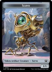 Feather // Servo Double-Sided Token [March of the Machine Commander Tokens] | Jomio and Rueliete's Cards and Comics