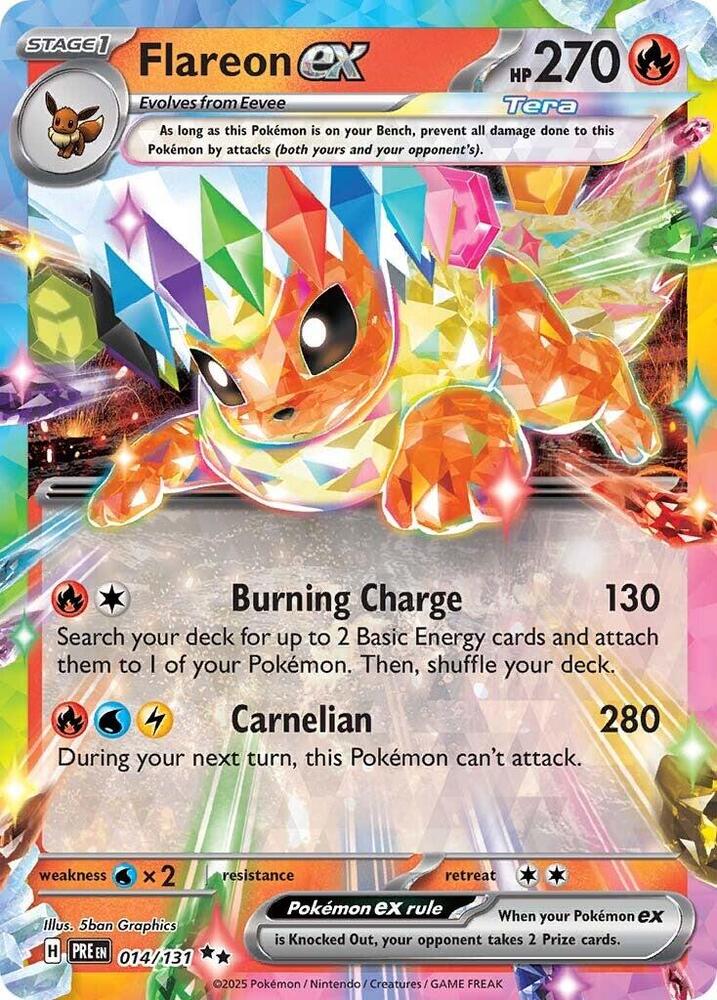 Flareon ex (014/131) [Scarlet & Violet: Prismatic Evolutions] | Jomio and Rueliete's Cards and Comics