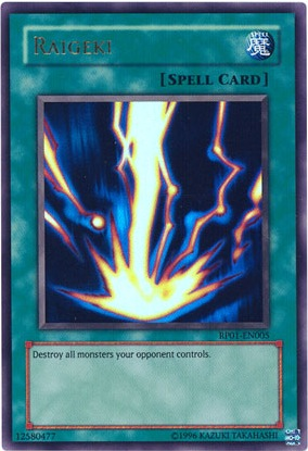 Raigeki [RP01-EN005] Ultra Rare | Jomio and Rueliete's Cards and Comics