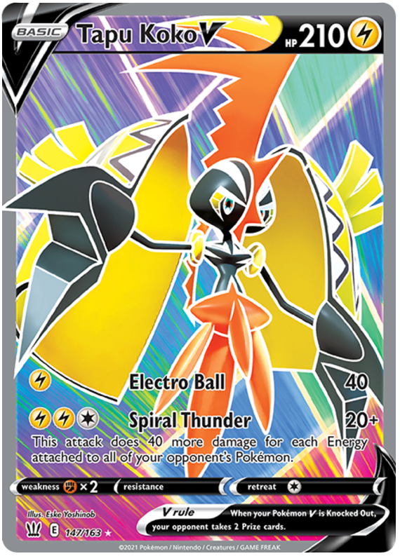 Tapu Koko V (147/163) [Sword & Shield: Battle Styles] | Jomio and Rueliete's Cards and Comics