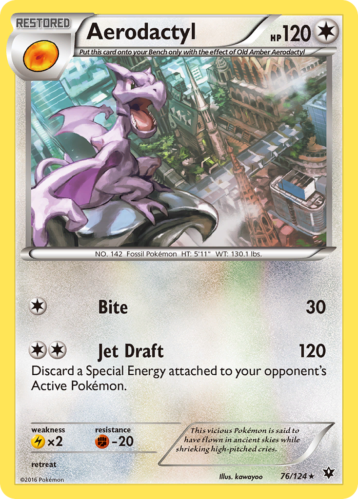 Aerodactyl (76/124) [XY: Fates Collide] | Jomio and Rueliete's Cards and Comics