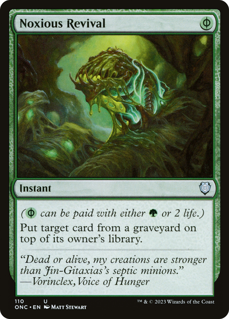 Noxious Revival [Phyrexia: All Will Be One Commander] | Jomio and Rueliete's Cards and Comics