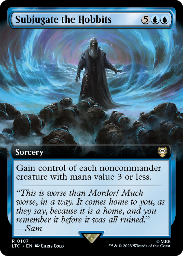 Subjugate the Hobbits (Extended Art) [The Lord of the Rings: Tales of Middle-Earth Commander] | Jomio and Rueliete's Cards and Comics